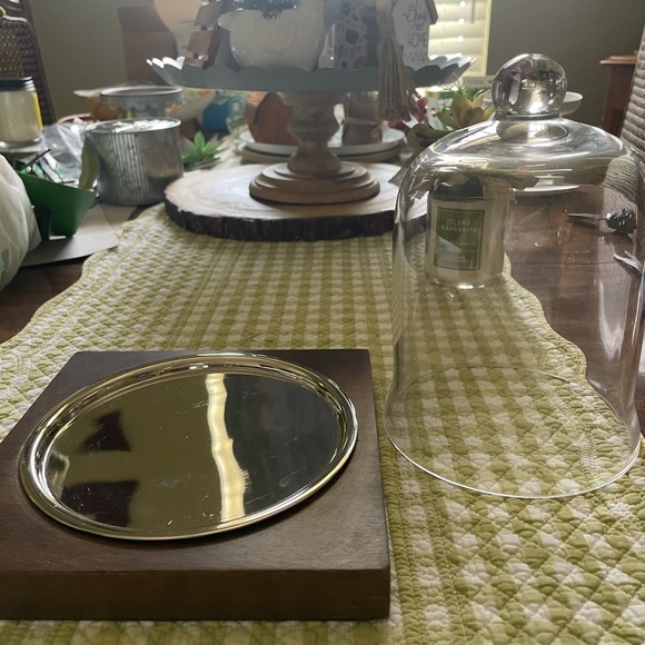 Pottery Barn Candle Holder with Cloche - Picture 2 of 7